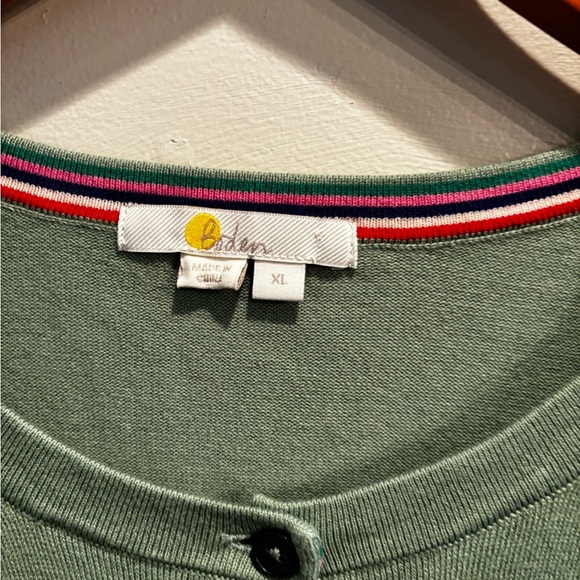 Boden Sage Green Button-Up Cardigan cottagecore fall country office casual - Picture 14 of 16